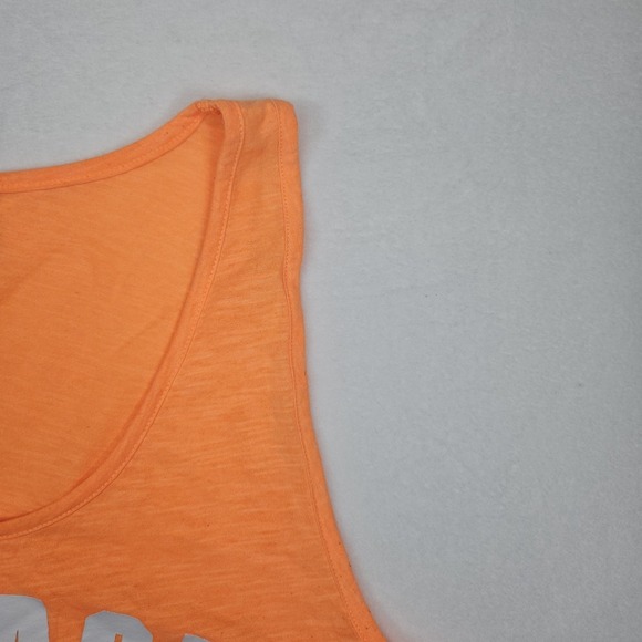 PINK Victorias Secret Womens Sz XS Neon Orange Tank Top No Basic Beaches - Picture 3 of 16